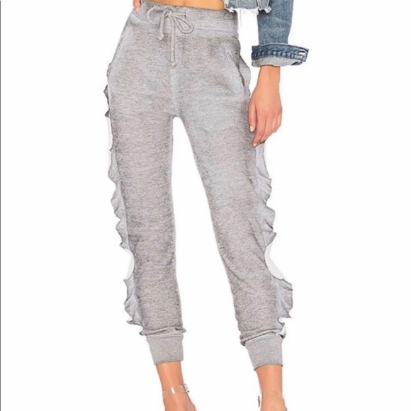 Wildfox Pants - Wildfox Ruffled Sweatpants